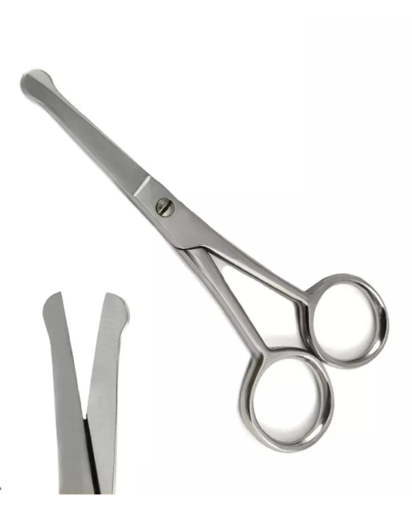 Dog Grooming Scissors 3.5" Curved W/Safety Tips for Eye Ear Nose German Grade