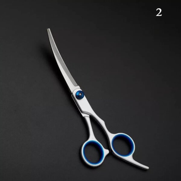 Dog Scissors Set 4, 7 Inch Straight Thinning Curved Chunker Pet Grooming Scissors Kits - Image 5