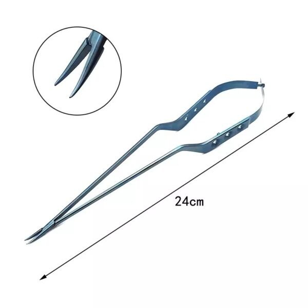 Titanium 24cm long Curved Needle Holder ENT Micro Surgical Instruments