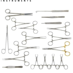 Spay/Neuter Surgery Pack for feline and canine, 18 PCS stainless steel instruments