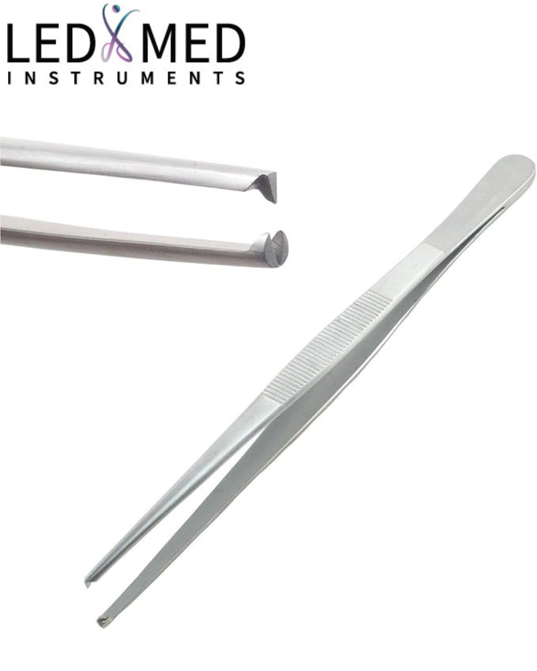 veterinary thumb tissue forceps 6-inch rat tooth stainless steel
