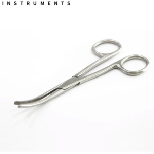 Kelly Hemostatic Forceps 14 cm with serrated jaws for surgical bleeding control